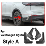 Apsaugos nuo purslų Automobilio purvasaugiai Volkswagen VW Tiguan R Line MK3 2024 2025 2026 Ratų purvasaugiai Sparnų purvasaugiai Įrankiai Priedai black