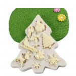 Kalėdų eglutės Kalėdų Senelio forma &bdquo;Pasidaryk pats&ldquo; silikoninė fondant kepimo dekoravimo priemonė &scaron;okolado formelė 1 vnt.