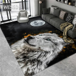Vilko kilimas 3D gyvūnų grindų kilimėlis vonios kambariui didelis flanelinis kilimas svetainės miegamojo baldams kilimėlis poilsio kilimas prie lovos 120x180cm 1pcs