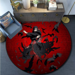 Animacinių filmų Naruto apvalios zonos kilimėlis Svetainė miegamajame Neslystantis grindų kilimėlis 100cm