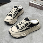 Moteri&scaron;ki drobės mulai Memory Foam Clipper Madingi sportbačiai Patogūs užsegami mulai &scaron;ventiniai batai be nugarų 39 juoda