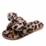 Moteri&scaron;kos &Scaron;lepetės Žieminiai Batai Moterims Namai &Scaron;lepetės Dirbtinio Kailio &Scaron;lepetės Leopardo ra&scaron;to lankelis Dekoratyviniai Batai Dydis 36 -41 5 smėlis