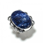 Natural Sodalite Gemstone Handmade 925 Sterling Silver Gift Ring Size 10 i7h26