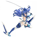Senki Zesshou Symphogear GX Tsubasa Kazanari 17 mastelio ABS&PVC dažyta paruo&scaron;ta figūrėlė blue