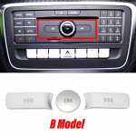3 vnt./kompl. Mercedes Benz A B CLA GLA klasės W176 W246 C117 X156 automobilių garsumo įjungimo mygtukų dangteliai, lipdukai, apdaila B Model Silver
