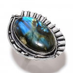 Labradorite Handmade 925 Sterling Silver Jewelry Ring Size 7 b3v63