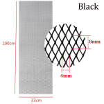 Black Rhombus aliuminio lenktyninių grotelių tinklelis automobilio sparno gaubto ventiliacijos grotelės 4x8 mm tinklelis