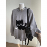 Kawaii Pilki Moteri&scaron;ki Megztiniai Japoni&scaron;ko Preppy Stiliaus Megzti Puloveriai Cutecore Oversized Džemperiai Mielas Harajuku Mink&scaron;tos Mergaitės XL
