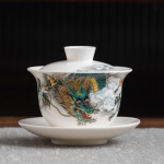 Longteng Jade Porcelain Sancai Gaiwan Auk&scaron;tos klasės verslo dovanos vadovaujantiems mokytojams ir tėčiams, auk&scaron;tos kokybės suvenyrai įmonės metiniam susirinkimui