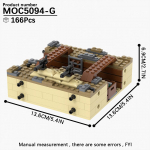 Antrojo pasaulinio karo serijos kariniai mū&scaron;io lauko griuvėsiai su karu susiję statybiniai blokeliai blokhauzo modelio žaislas viduramžių dovana vaikams suaugusiems DIY MOC