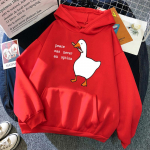 Ramybė niekada nebuvo i&scaron;eitis Moteri&scaron;ki drabužiai su žąsų ra&scaron;tu Moteri&scaron;ki rūbai Su gobtuvu Kūrybi&scaron;kumas O-neck Hoody Street Pocket Moteri&scaron;ki gobtuvai 3XL