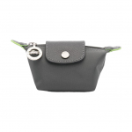 Longchamp Le Pliage Green Vienspalvė Paprasta Reljefinis Raidinis Logotipas Drobė Su Odos Apdaila Koldūno Formos Rankinė Drobės Piniginė Moteri&scaron;kos Rankinės Pilka 30016919P66 Gray