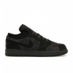 Air Jordan 1 Low SE Craft GS Tamsiai dūminės pilkos Varsity raudonos juodos FQ7757-001 35.5
