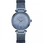 GUESS Soho Mėlynas Nerūdijančio Plieno Moteri&scaron;kas Kvarcinis Laikrodis W0638L3 mėlyna