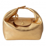 Longchamp Le Pliage Xtra Blizgus Metalizuotas Karvės Odos Pirkinių Krep&scaron;ys Moteri&scaron;kos Rankinės Auksinis 10291HIO124 Basic Set (Bag+Dust Bag)