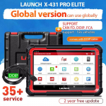 Automobilio diagnostikos įrankis LAUNCH X431 PRO Elite CAN FD & DoIP FCA AutoAuth Visų sistemų diagnostika ECU Online kodavimas, Dvikryptis aktyvus testas X 431 PRO ELITE-Global Version