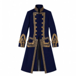 Napoleono kostiumas cosplay viduramžių teismo retro Napoleono Helovino cosplay kostiumas M mėlyna