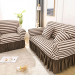 Vienspalvis elastingas sofos užvalkalas svetainei, spausdintas languotas, tamprus segmentinis užvalkalas Sofos sofos užvalkalas L formos 1&ndash;4 vietų 1-Seater 90-140CM