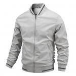 Persirengimas Plaunamas Stilingas užtrauktukas Pure Color Relaxed Fit Bomber striukė L