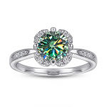 BagueRingen Prabangūs 925 Sterling Sidabro Tikras Moissanite Žiedai 1ct Rožinė Mėlyna Žalia Spalva Moissanite Akmens vestuvių vakarėlis Juwerly 8