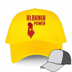 Beisbolo kepuraitė Pavasaris Vasara Vienspalvė Apsauginė nuo saulės mada reguliuojama Albanija Jėga Albanijos Vėliava Žemėlapis Tėčio kepuraitė medvilnė lauko prekės ženklo kepurės Adjustable