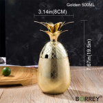 BORREY 500ml Ananasų taurė Maskvos Mule Variniai Puodeliai Nerūdijančio plieno Kavos Puodelis Bar Kokteilių Puodelis Kar&scaron;to ir &Scaron;alto puodelio Metalinis Alaus Bokalas