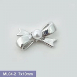 10 vnt. Kawaii 3D balti rožiniai baleto juostelės kaspinėliai kaspinai balerina mergaitė lydinys perlas nagų dailė DIY nagų aksesuarai dekoravimo pakabukai 10pcs auksas