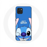 Coque pour Samsung Galaxy A03 Stitch mignon fond bleu juoda