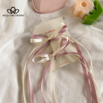 Mielas lankelio juostelės plaukų segtukas mergaitei, vasarinis, saldus nėriniuotas lankas plaukų aksesuarai korėjieti&scaron;ko stiliaus spalvoto sujungimo satino lanko poros plaukų segtukas a pair balta