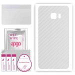 apgo Protective Skin Sticker for the back compatible with Kruger&Matz Move 6, Wrap Film, Foil, Vinyl - Pattern Transparent Carbon