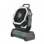 Kempingo ventiliatorius įkraunamas 20000mAh baterijomis maitinamas ne&scaron;iojamas ventiliatorius su LED lempute, nuotolinio valdymo pultu, maitinimo banko funkcija, 4 greičiai, 270 laipsnių sukimasis, stalinis
