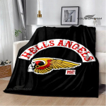 Hells angels logotipas Spausdinta antklodė Vaikams &Scaron;ilta antklodė Flanelė Mink&scaron;ta Patogi Antklodė Namų Kelionių Antklodė Gimtadienio dovana 80x60in