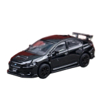 1/64 Subaru STI WRX Super Racing žaislinis automobilis JKM JDM miniatiūrinis modelis, lieto metalo lydinio transporto priemonė, laisvų ratų kolekcija, dovana juoda
