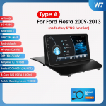 Hizpo 2din Android automobilinis radijas Ford Fiesta 2009 - 2017 automobiliui, multimedijos vaizdo grotuvas, GPS navigacija, pagrindinis įrenginys, CarPlay, 4G, WIFI, i&scaron;manusis DVR, DSP W7 AB 8Core 6G 128G