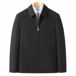 Didelio dydžio vidutinio amžiaus vyrų laisvalaikio striukė - Paltas su plačia apykakle dideliems ir auk&scaron;tiems M juoda