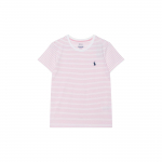 Polo Ralph Lauren Dryžuoti apvalios kaklo i&scaron;kirptės trumpomis rankovėmis megztiniai moterims vir&scaron;utiniai drabužiai Rožinė 211698030-037 XS