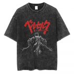 Hiphopo vyrų gatvės aprangos mar&scaron;kinėliai retro stiliaus skalbti anime grafiniai mar&scaron;kinėliai Vyri&scaron;ki Harajuku medvilniniai laisvalaikio mar&scaron;kinėliai trumpomis rankovėmis 4XL