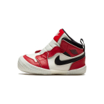 Air Jordan 1 Crib Bootie Chicago Lost & Found Kūdikio sportbačiai Raudoni Varsity-Raudoni Juodi AT3745-612 19.5