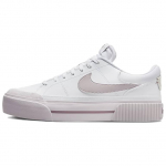 Nike Court Legacy Lift Balti Dūminės Malvos Spalvos Moteri&scaron;ki Kedai Platinum-Violetiniai DM7590-105 38.5