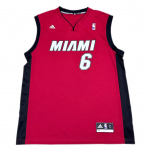 Adidas X NBA Bendradarbiavimas Miami Heat LeBron James #6 REP Spausdinamas Megztinis V formos i&scaron;kirptė Sportinis Patogus Krep&scaron;inio Mar&scaron;kinėliai Unisex mar&scaron;kinėliai 7818A-3B6-AEB1382 2XL