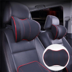 Automobilio galvos atramos kaklo pagalvė sėdynės kėdei Auto atminties putplasčio medvilninės pagalvėlės audinio dangtelis Mink&scaron;tas galvos atramas Kelionių biuras Cloth creamy-white