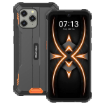 Atnaujintas Blackview BV5300 Pro tvirtas i&scaron;manusis telefonas, 6580 mAh baterija, trys SIM kortelės, 6,1 colio HD+ ekranas, MIL-STD-810H atsparumas only phone oranžinė