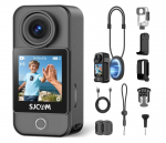SJCAM C400 Ki&scaron;eninė 4K Vlogging Kamera Atspari Vandeniui Iki 30M Baterijos Veikimo Laikas Dvigubas Jutiklinis Ekranas POV Kamera 8x Priartinimas Ne&scaron;iojama Kūno Kamera 7 Valandų