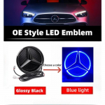 Automobilio grotelių ženklelis, 3D priekinis emblemos LED žibintai Mercedes Benz W205 W212 W213 W204 ML W166 CLA C117 W176 W177 E GLA GLC GLE GLS-166 2015-2019