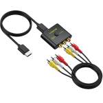 LiNKFOR RCA į HDMI 1080P kompakti&scaron;kas ir lengvas AV į HDMI HDMI adapteris, suderinamas su japoni&scaron;ka instrukcija, keitiklis, suderinamas, 169/43