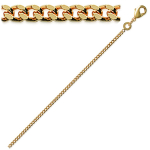 Les Tr&eacute;sors De Lily [C7367] - Chaine Plaqu&eacute; Or 'Maille Gourmette' dor&eacute; - 45 cm 1. 7 mm