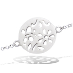 Les Tr&eacute;sors De Lily [H0524] - Bracelet Argent 'Chor&eacute;graphie' argent&eacute; (rhodi&eacute;) - 14 mm