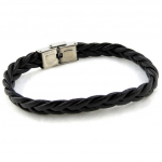 Les Tr&eacute;sors De Lily [M8243] - Bracelet mixte 'Peaceful' noir (tress&eacute;)