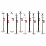 10 vnt Mini elektros linijos stulpas traukinių geležinkelių mikro kra&scaron;tovaizdžiui 1/87 8,1 cm 9.3cm