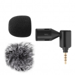 Mini ki&scaron;tukas su i&scaron;maniojo telefono mikrofonu, mobiliojo telefono mikrofonu, kardioidiniu, C tipo ki&scaron;tuku, 90&deg; kampu 3.5mm Plug